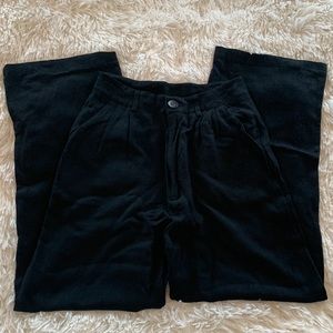 Princess Polly Black Linen Trousers